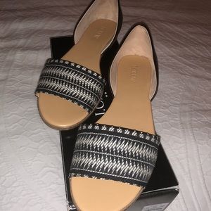 J.Crew peep toe flats